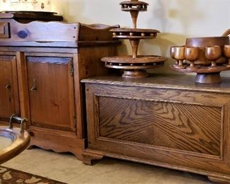 Dry sink and all wood trunk