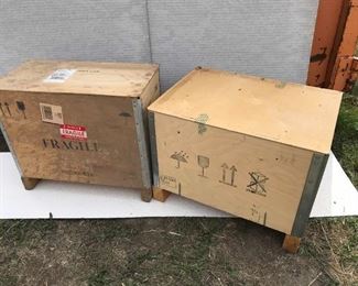 2 Wood Shipping Crates