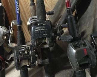 Some pretty nice fishing poles and reels.... fun (and dinner)?is waiting