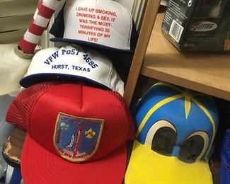 The vintage hat collection here is amazing and I think we have over 25, many days clever things about bosses and such.