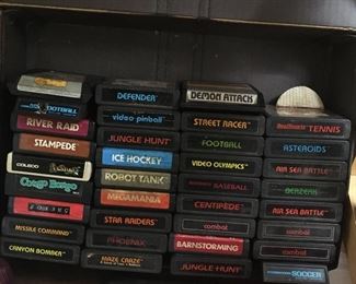 Atari games! And a good collection too!