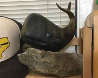 MCM whale sculpture