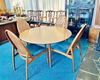 Barney Flagg for Drexel Parallel dining table and chairs