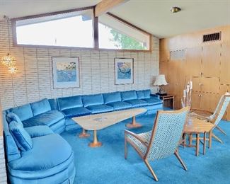 Mid century custom made sectional