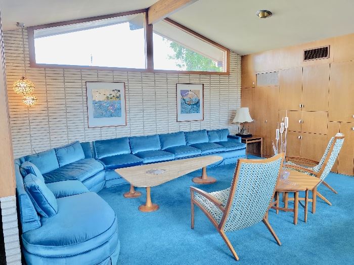 Mid century custom made sectional
