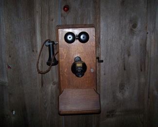 OLD OAK WALL TELEPHONE