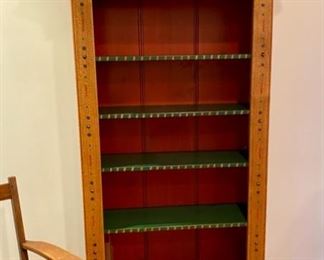 Bookcase with Fluted Moldings and Painted Details
