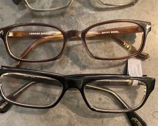 Collection of high end designer glasses. 