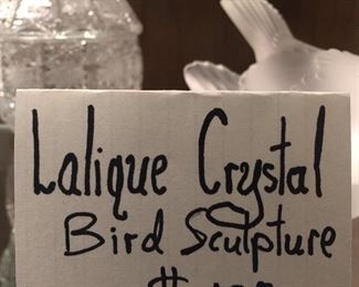 Lalique Crystal Bird Sculpture