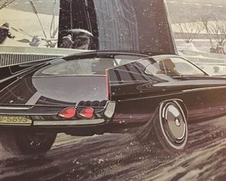Midcentury Syd Mead Futuristic Automotive Car Art Prints
