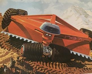 Midcentury Syd Mead Futuristic Automotive Car Art Prints