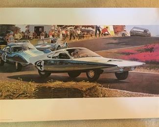 Midcentury Syd Mead Futuristic Automotive Car Art Prints