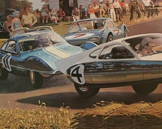 Midcentury Syd Mead Futuristic Automotive Car Art Prints