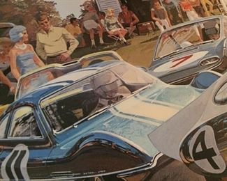 Midcentury Syd Mead Futuristic Automotive Car Art Prints