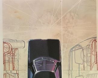 Midcentury Syd Mead Futuristic Automotive Car Art Prints