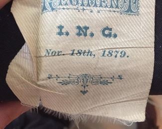 Silk Political Ribbon from 1879 Visit of Gen. Ulysses S. Grant to Chicago's McVicker's Theater