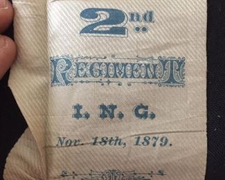 Silk Political Ribbon from 1879 Visit of Gen. Ulysses S. Grant to Chicago's McVicker's Theater