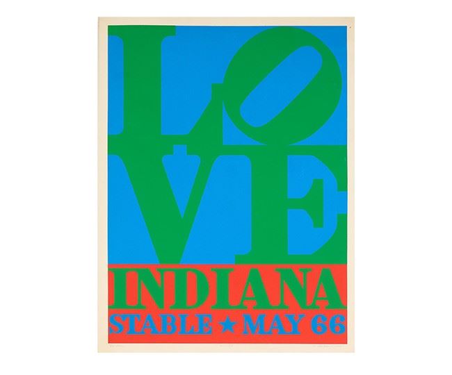 Robert Indiana, Green and Blue "Love" Poster, 1966