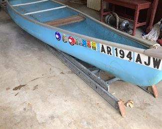 17 ft American 5 person fiberglass canoe
$350