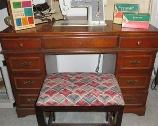 Singer Sewing Machines & Cabinet