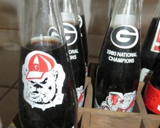Georgia University Bulldogs 1980 National Champions Coke Bottles