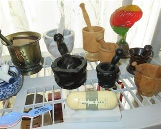 Collection Mortar & Pestles, Vintage SINEQUAN Pharmaceutical Brain Drug Advertising Figure