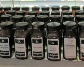 Empty Mallinckrodt Pharmacy Apothecary Stock Bottles