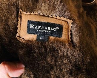 Raffelo Leather coat Large.