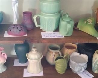We have Roseville pottery as well as Weller and Shawnee,Frankoma