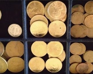 Silver Dimes and Sacagawea Dollars as well as Steel Pennies, 1950's Centavos, Buffalo Nickels, JFK half Dollars