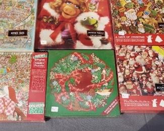 Vintage puzzles including The Muppets