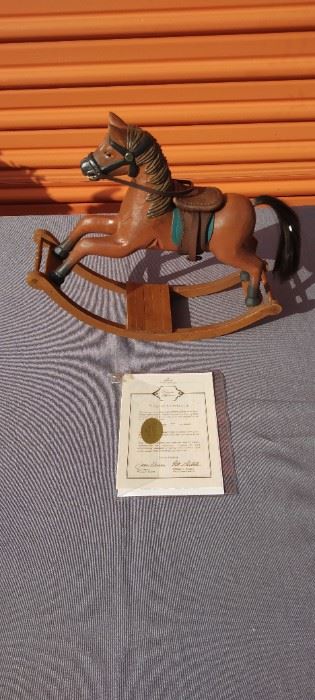 Hallmark Galleries Rocking Horse with Certificate of Authenticity