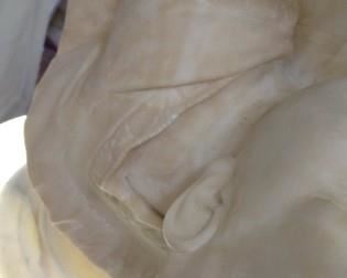 Alabaster Woman and Child bust