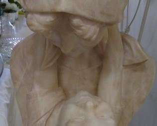 Alabaster Woman and Child bust
