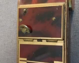Musical Kamera compact/Lipstick case Tortise Swiss