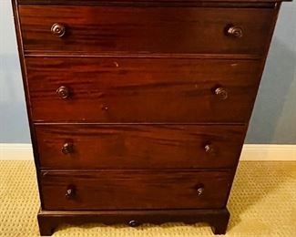 $325 #4 Chest tall 4 drawers mahogany 1940's • 44high 37wide 21deep