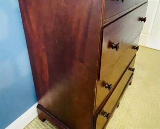 $325   #4 Chest tall 4 drawers mahogany 1940's • 44high 37wide 21deep