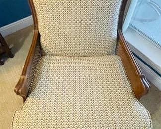 $175   #5 French style armchair with caned sides • 35high 28wide 28deep