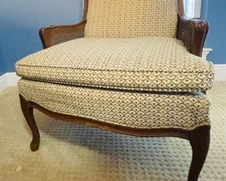 $175   #5 French style armchair with caned sides • 35high 28wide 28deep