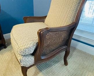 $175   #5 French style armchair with caned sides • 35high 28wide 28deep