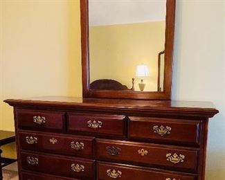 $295   #13 Mahogany dresser with mirror 9 drawers  • 82high 56wide 19deep