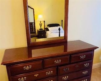 $295   #13 Mahogany dresser with mirror 9 drawers  • 82high 56wide 19deep