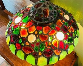 $800   #23 Artist made led glass multi color lamp  • 26high 18across 