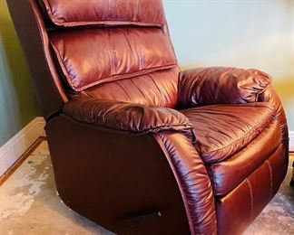 $140   #32 Manual burgundy recliner • 39high 37across 40deep 