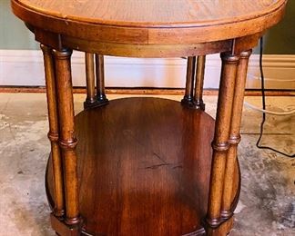 $75   #33 Oval side table (water damaged)  • 21high 20wide 28deep