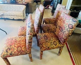 $325   #43 Set of 6 Southwest style chairs  • 39high 21wide 20deep