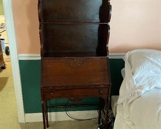 $295 #56 Small drop front secretary (top finial repaired in 2 spots) • 66high 26wide 14deep