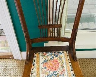 $95   #51 Ladder back oak chair   • 40high 17wide 18deep 