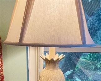$80   #60 Pair of pineapple lamps  • 31high 18across