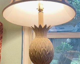 $80   #60 Pair of pineapple lamps  • 31high 18across